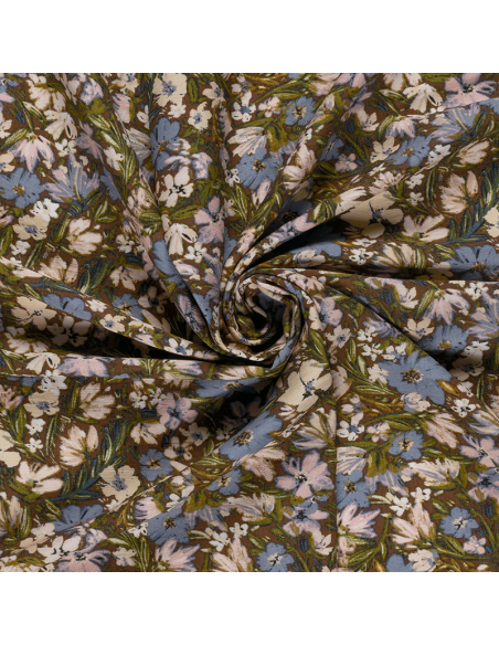 Viskos Nylon Ottoman Flowers