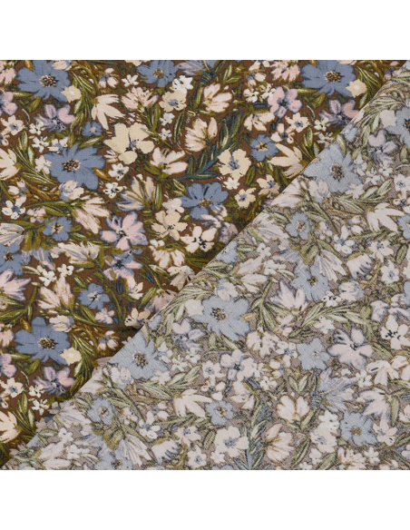 Viskos Nylon Ottoman Flowers