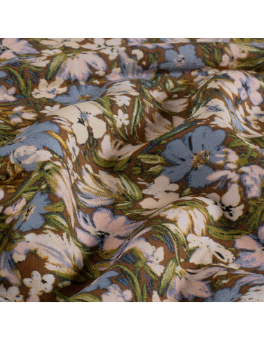 Viskos Nylon Ottoman Flowers