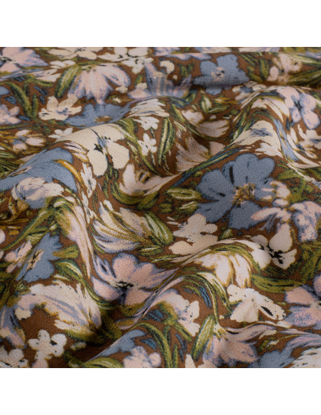Viskos Nylon Ottoman Flowers