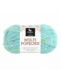 Gjestal Garn Multi Popkorn Ljus Turkos