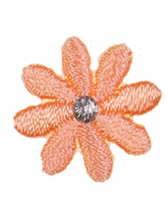 Tygmärke Blomma Mini Aprikos