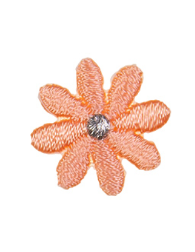Tygmärke Blomma Mini Aprikos