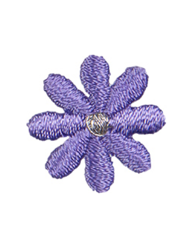 Tygmärke Blomma Mini Lila