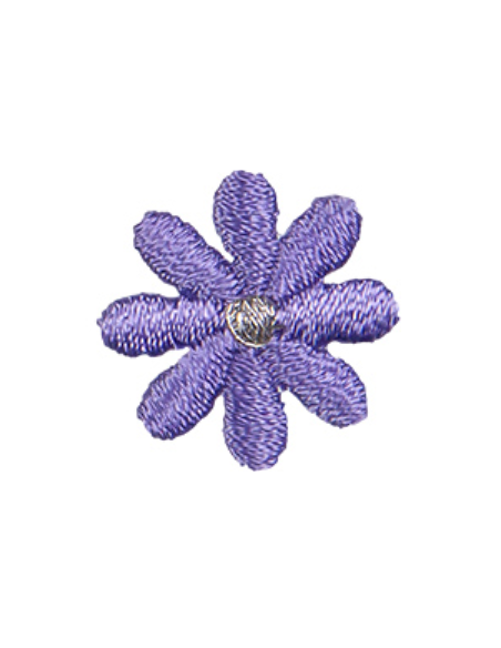 Tygmärke Blomma Mini Lila