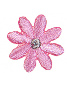 Tygmärke Blomma Mini Rosa
