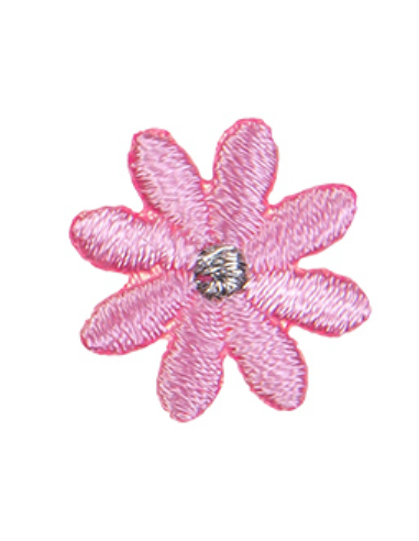Tygmärke Blomma Mini Rosa