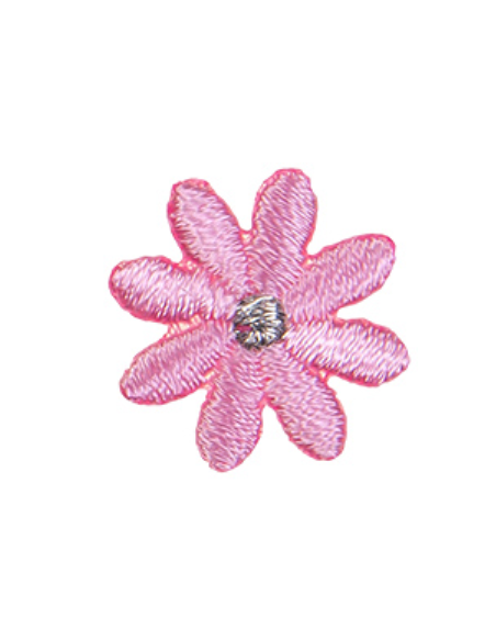 Tygmärke Blomma Mini Rosa