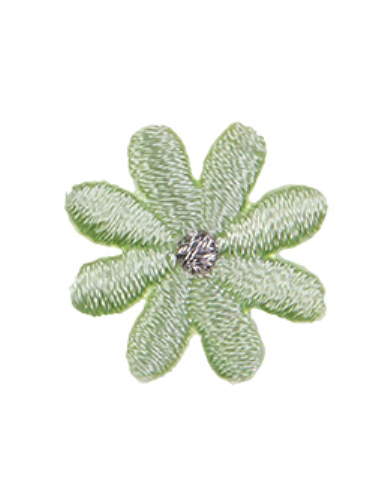 Tygmärke Blomma Mini Ljusgrön