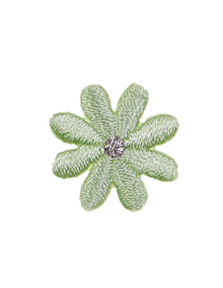 Tygmärke Blomma Mini Ljusgrön