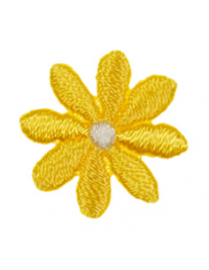Tygmärke Blomma Mini Gul