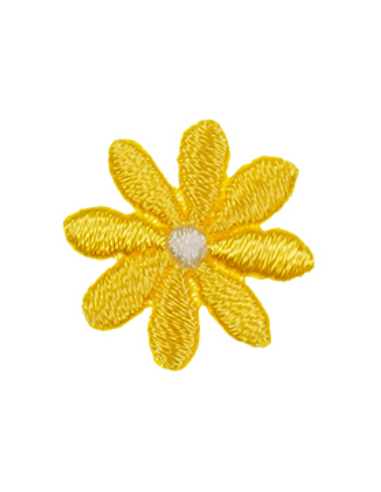 Tygmärke Blomma Mini Gul