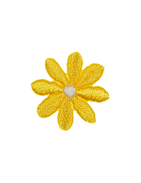 Tygmärke Blomma Mini Gul