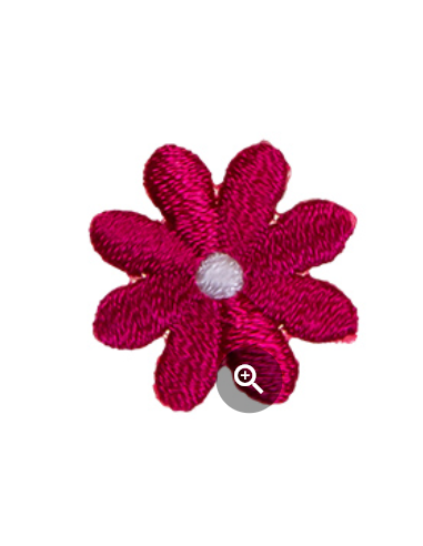 Tygmärke Blomma Mini Cerise