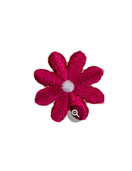 Tygmärke Blomma Mini Cerise