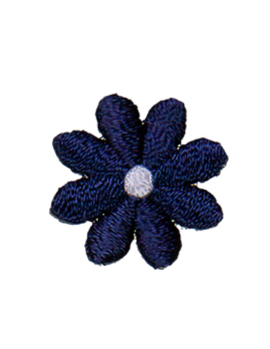 Tygmärke Blomma Mini Navy