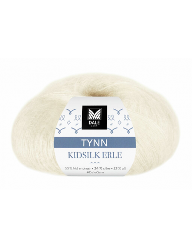 Dale Garn Tunn Kidsilk Erle Vit