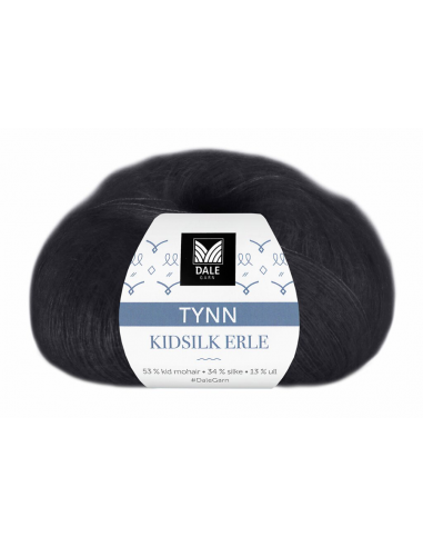 Dale Garn Tunn Kidsilk Erle Svart