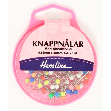 Hemline Knappnålar Med Plasthuvud