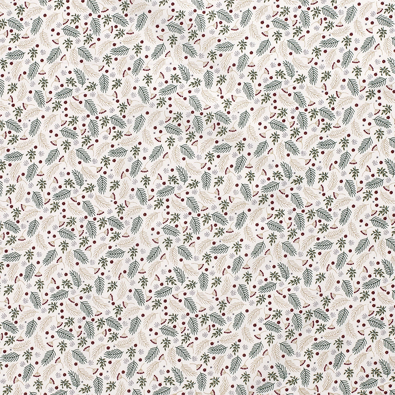 Poplin Gold Print Xmas