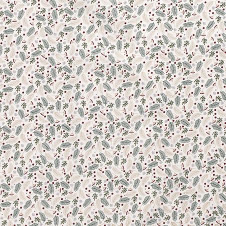 Poplin Gold Print Xmas