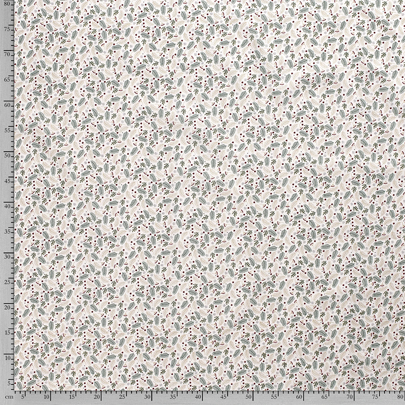 Poplin Gold Print Xmas