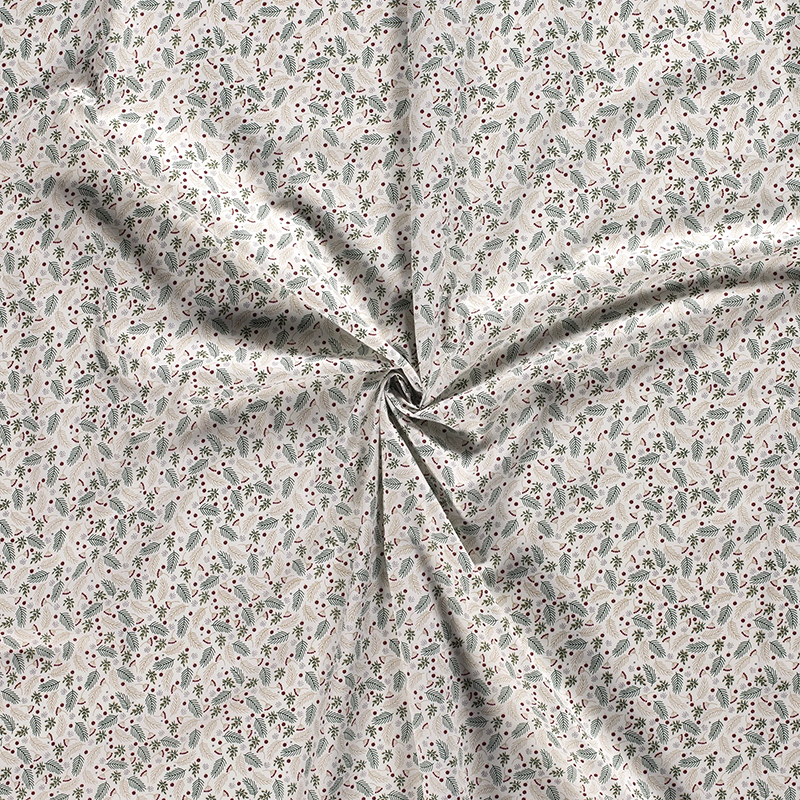 Poplin Gold Print Xmas