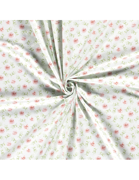 GOTS Bomullsjersey Printed Roses