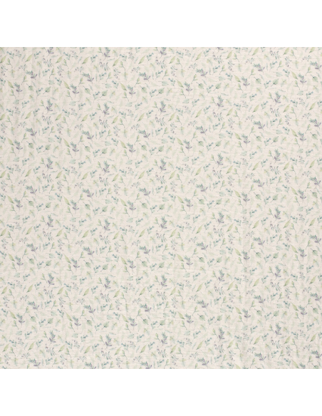 GOTS Bomull Lilac Leafs