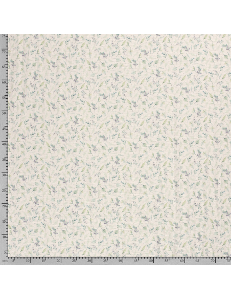 GOTS Bomull Lilac Leafs