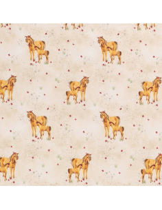 Bomullsjersey Horses