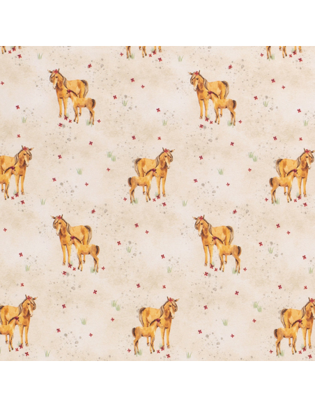 Bomullsjersey Horses