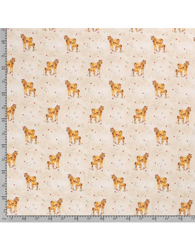 Bomullsjersey Horses