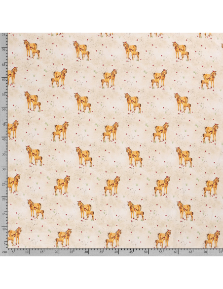 Bomullsjersey Horses