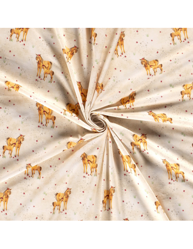 Bomullsjersey Horses