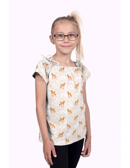 Bomullsjersey Horses