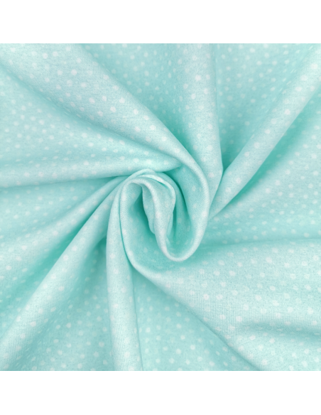 Bomullsjersey Little Spring Dots Mint