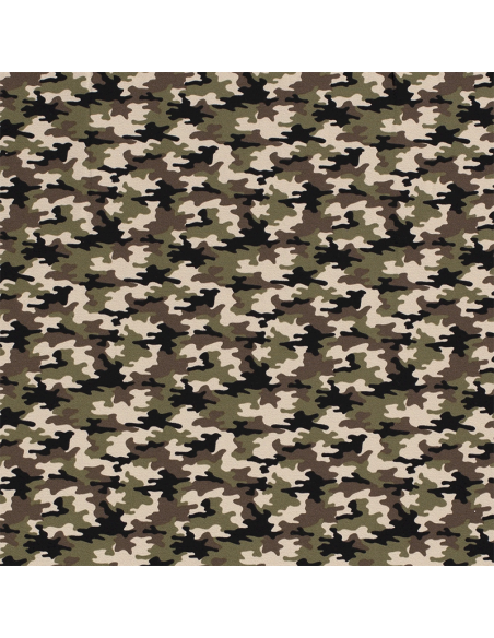 Bomullsjersey Small Camouflage Brun