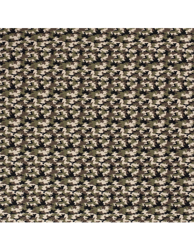 Bomullsjersey Small Camouflage Brun