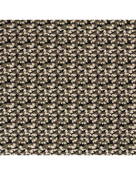 Bomullsjersey Small Camouflage Brun