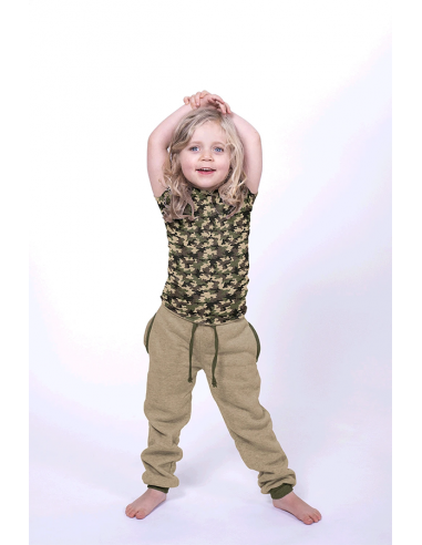 Bomullsjersey Small Camouflage Brun