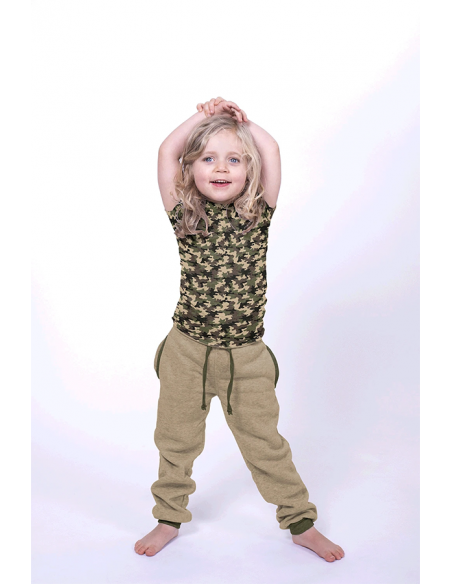 Bomullsjersey Small Camouflage Brun