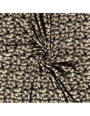 Bomullsjersey Small Camouflage Brun