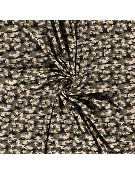 Bomullsjersey Small Camouflage Brun