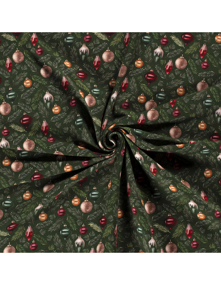 French Terry Christmas Tree Mörkgrön