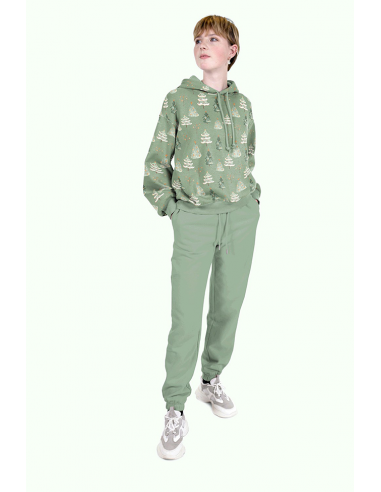 French Terry Festive Forrest Mint