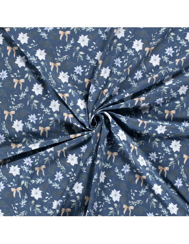 Bomullsjersey Festive Flowers