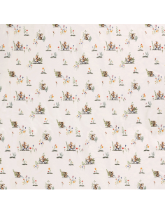 Bomullsjersey Foxes & Bunnies 2