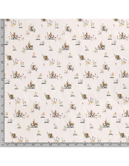 Bomullsjersey Foxes & Bunnies