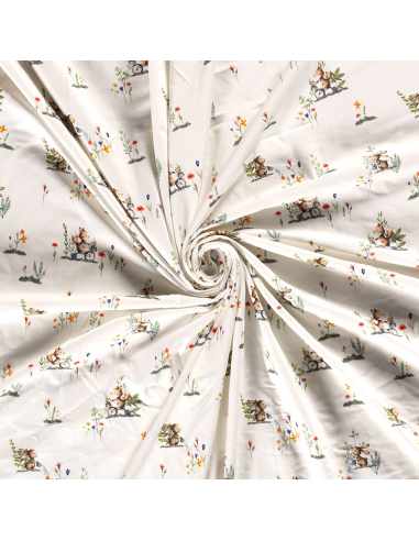 Bomullsjersey Foxes & Bunnies